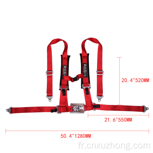 Ceinture de sécurité de course RASTP 2 pouces 4 points